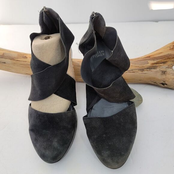 Eileen fisher Carver pebbled nubuck leather shoes - Picture 6 of 9